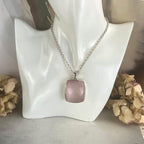 Rose Quartz Sterling Silver Pendant