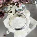 Aquamarine Trillion Cut Ring