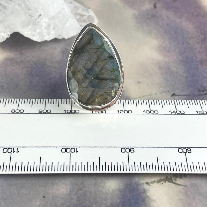 Large Women's Labradorite Ring