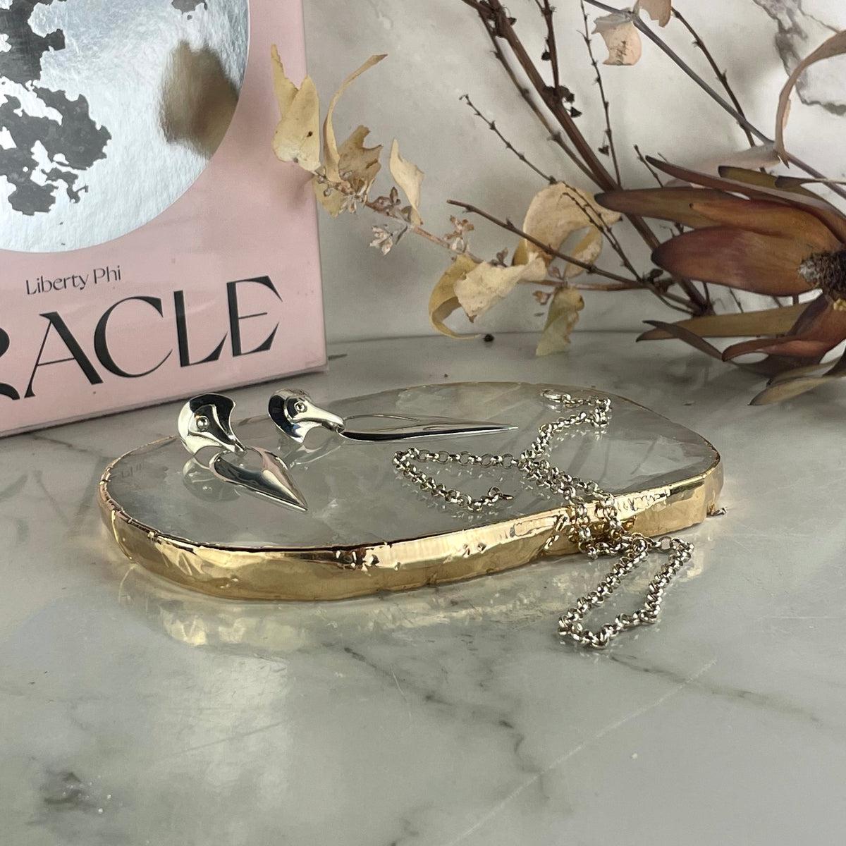 Quartz And Gold Dish