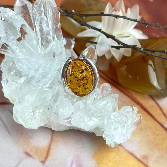 Baltic Amber Oval Pendant
