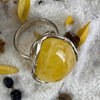 Amber Silver Ring