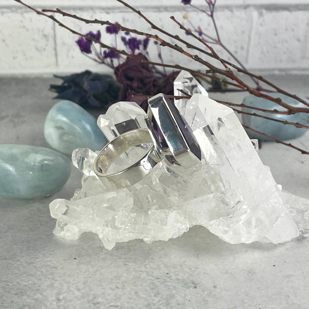 Amethyst Large Cut Ring