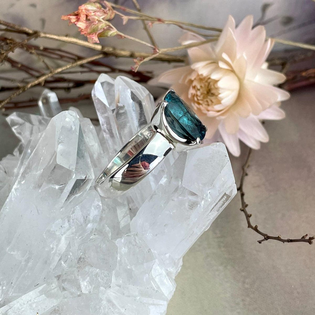 Fluorite Fine Silver Ring