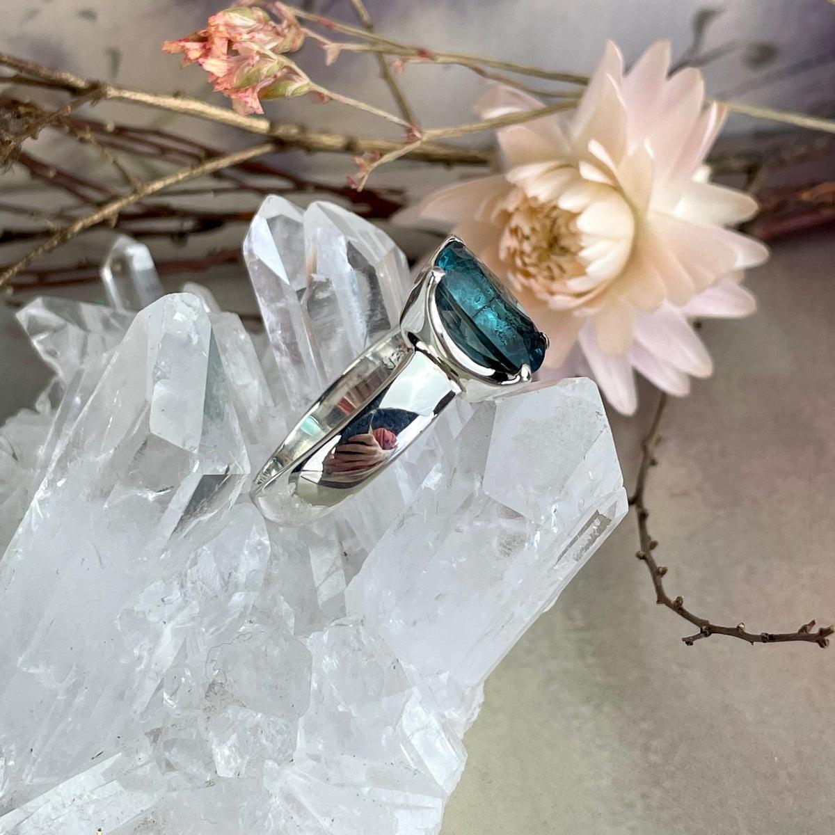 Fluorite Fine Silver Ring