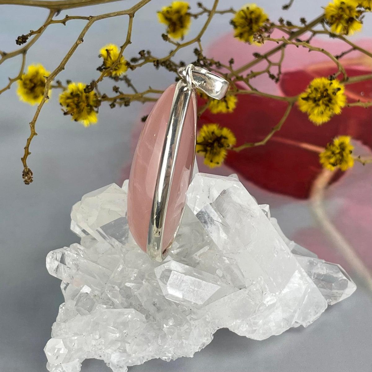 Rose Quartz Pear Pendant