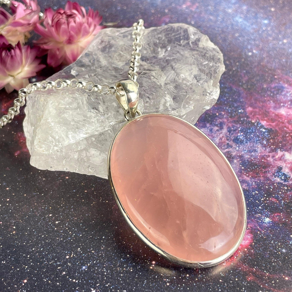 Rose Quartz Cabochon Pendant