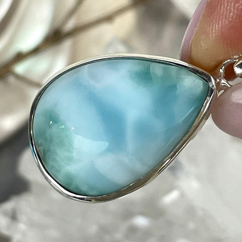 Pear Shaped Larimar Pendant