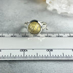 Rutile Quartz Circle Ring