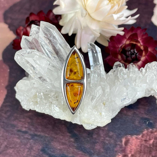 Baltic Amber Marquise Pendant