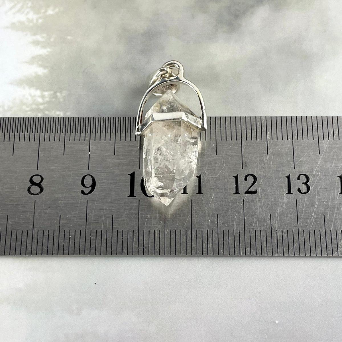 Tibetan Quartz Raw Small Double Terminated Point Pendant