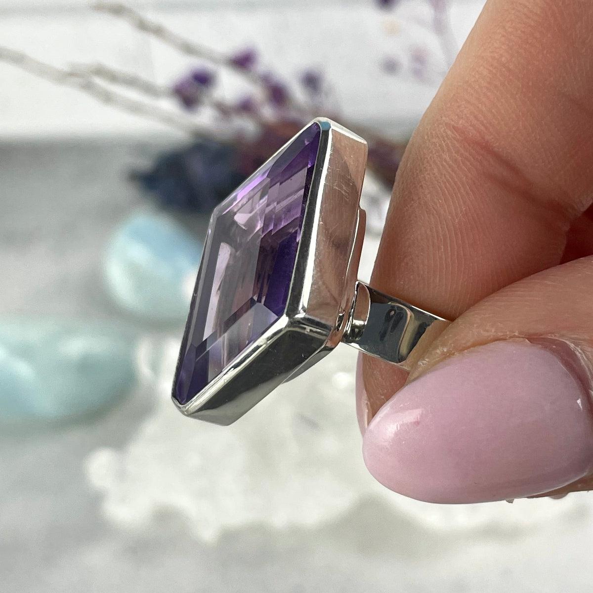 Amethyst Diamond Shape Jewellery