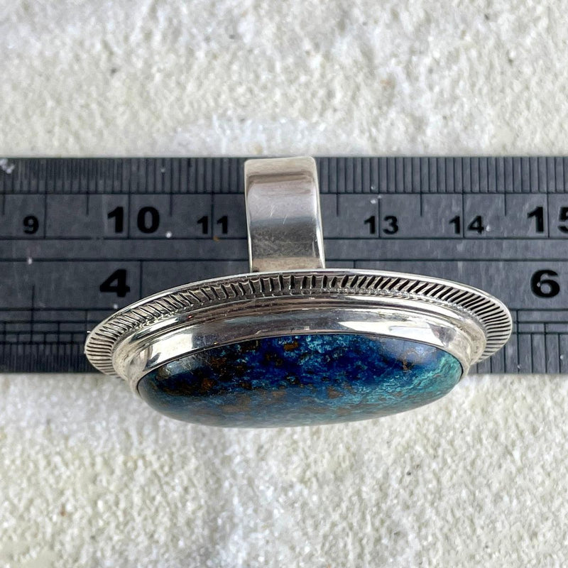 Blue Green Gemstone Silver Ring