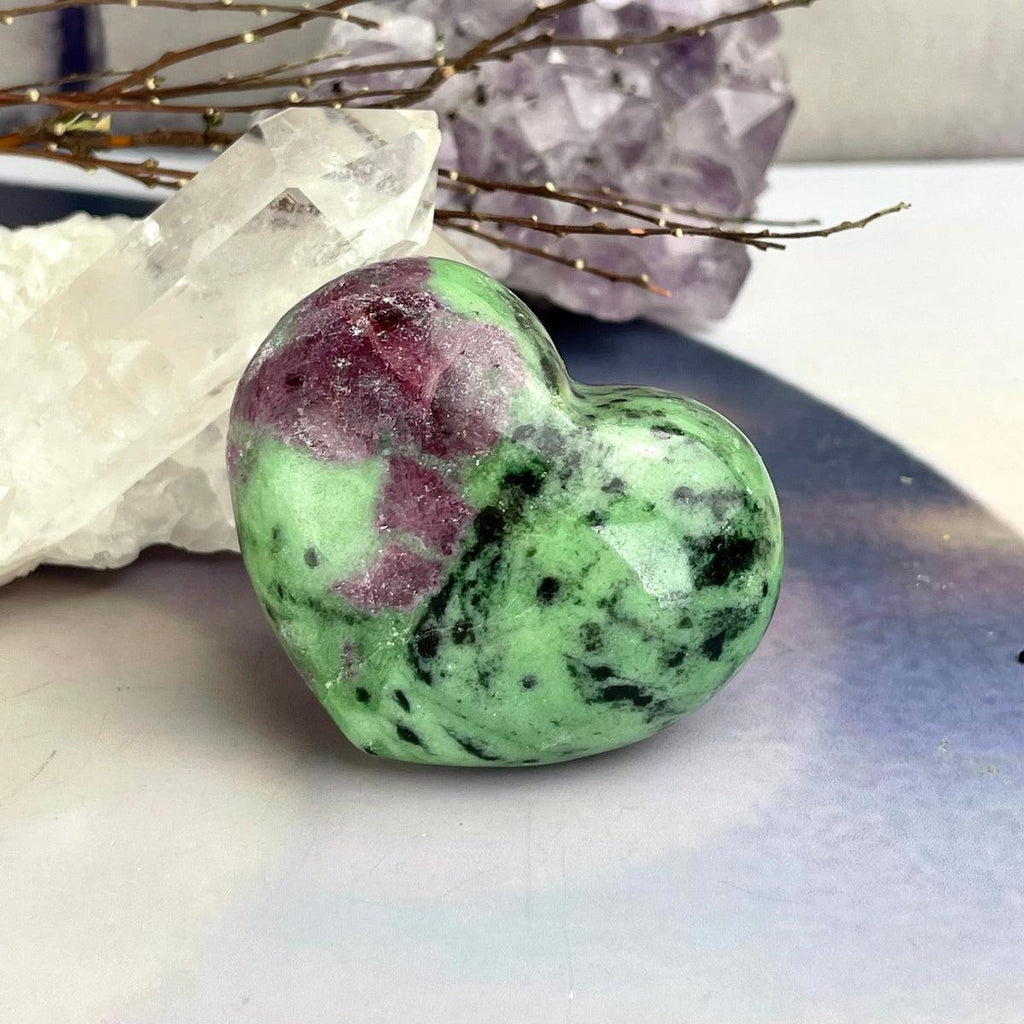 Pink And Green Crystal Heart
