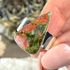 Unakite Sterling Silver Ring