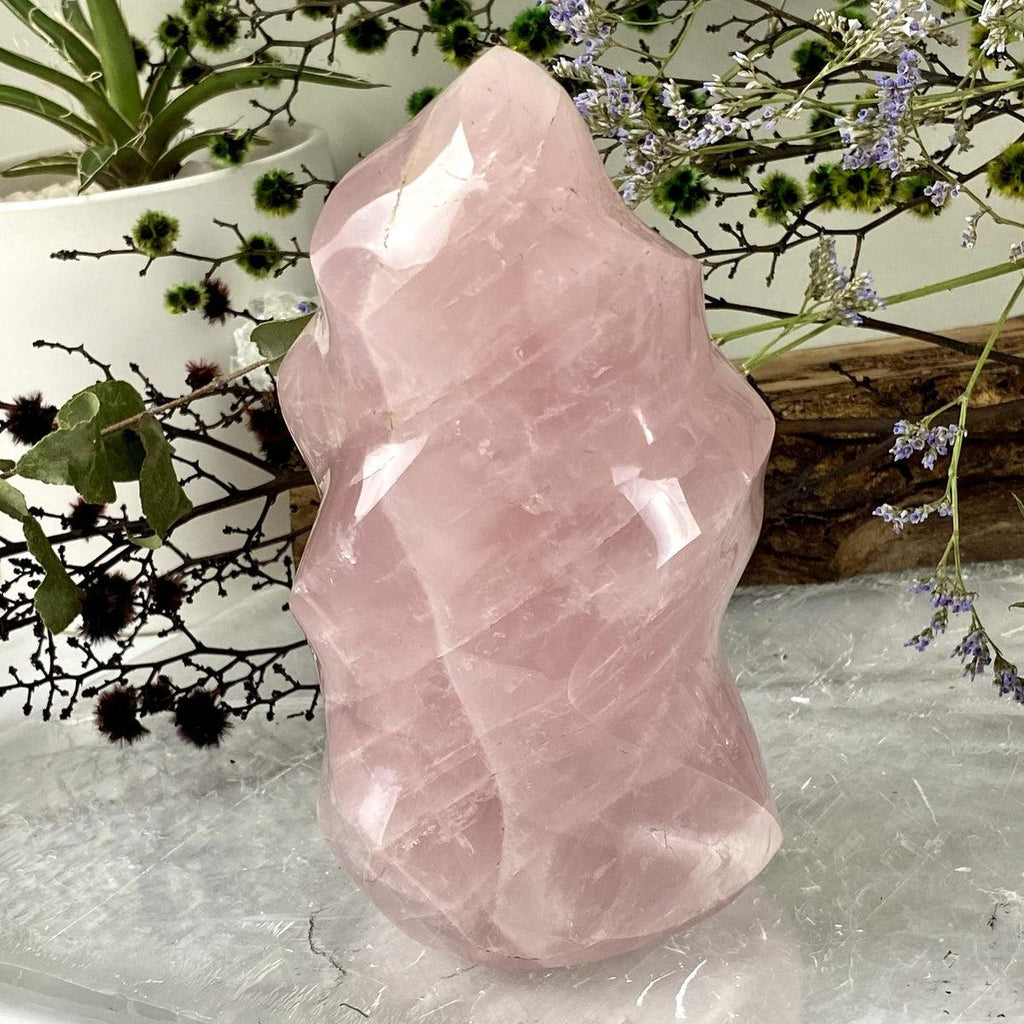 Rose Quartz Crystal Flames 12cm - 19cm