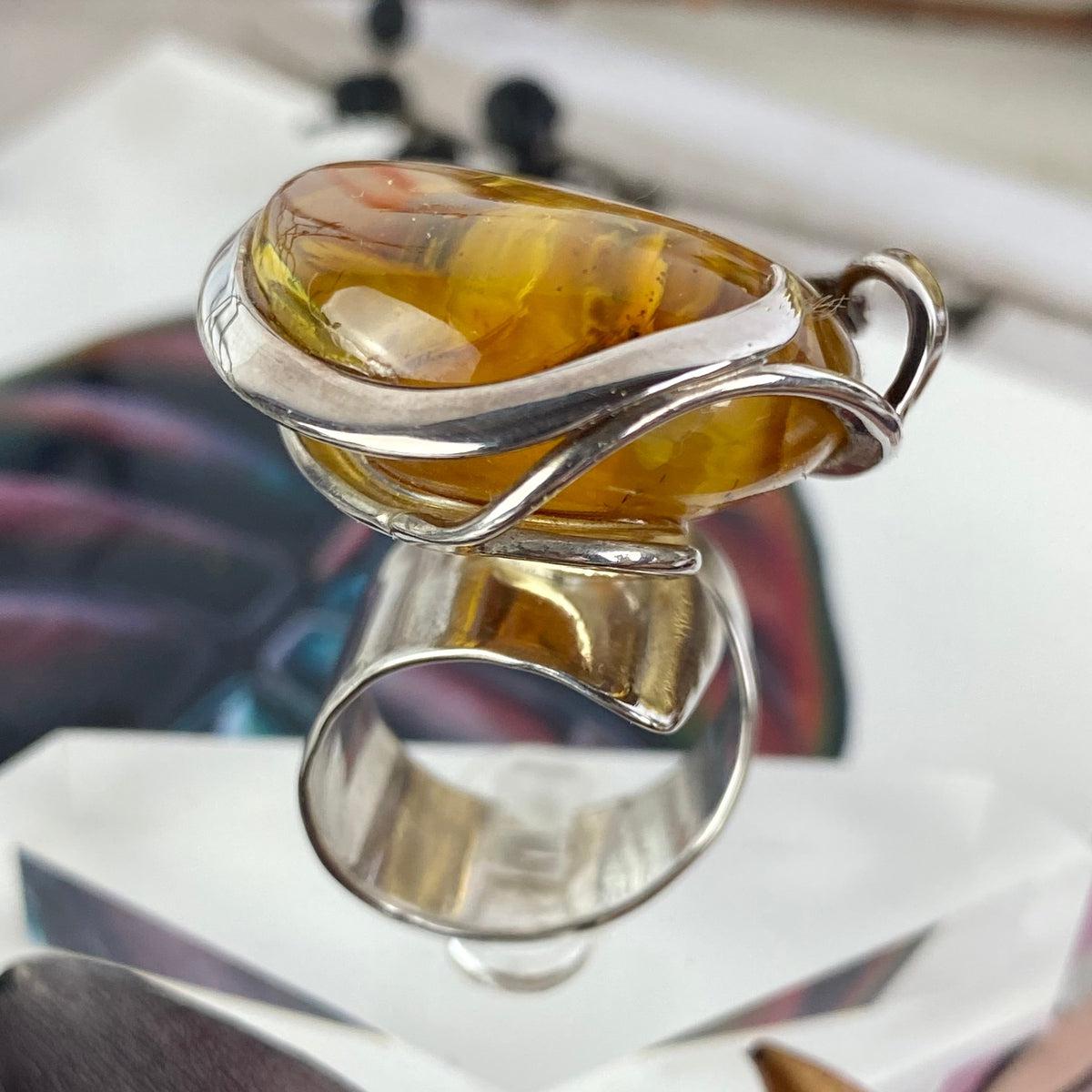 Fossilised Amber Ring