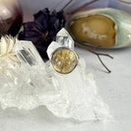 Round Quartz With Inclusions Ring