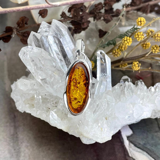 Baltic Amber Oval Pendant