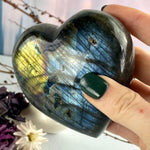 Multi Colour Labradorite Crystal Heart