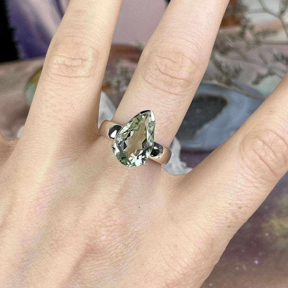 Pear Cut Crystal Ring