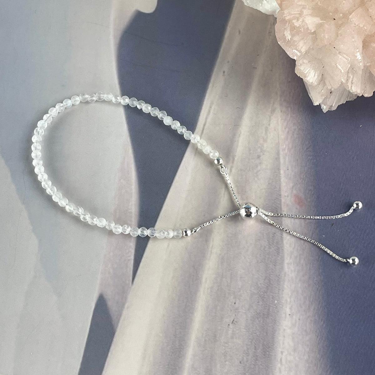 Moonstone Beads On Sterling Silver 