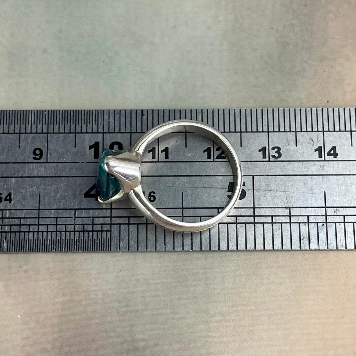 Green Fluorite Teardrop Ring