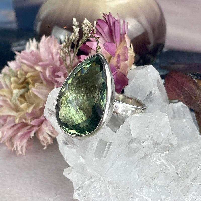Large Crystal Ring For Small Finger
