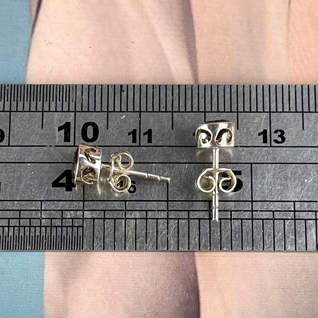Brown Crystal Sterling Silver Earrings