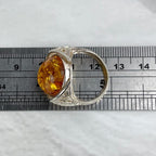 Sterling Silver Amber Ring