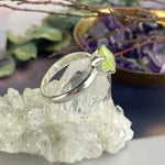 Round Prehnite Ring