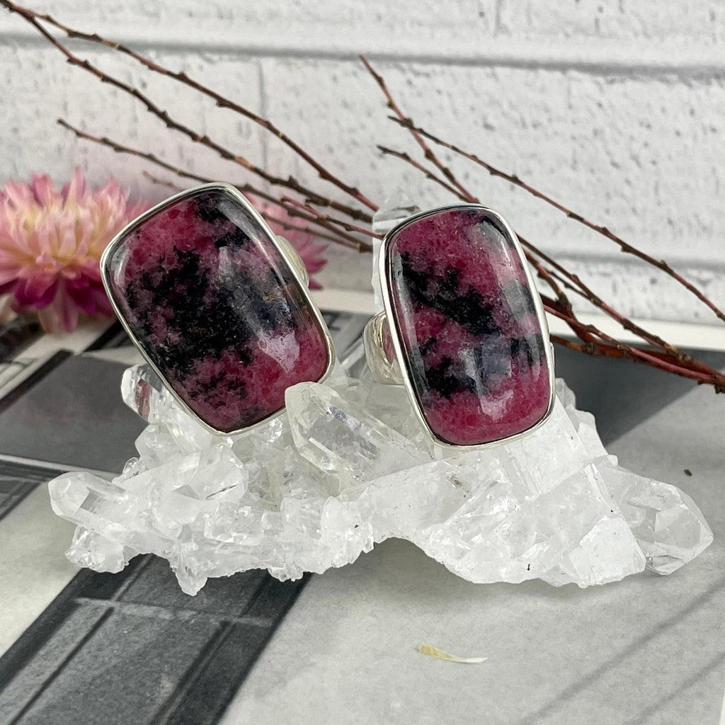 Large Size Rhodonite Ring