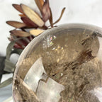 Smokey Quartz Ball With Rainbows