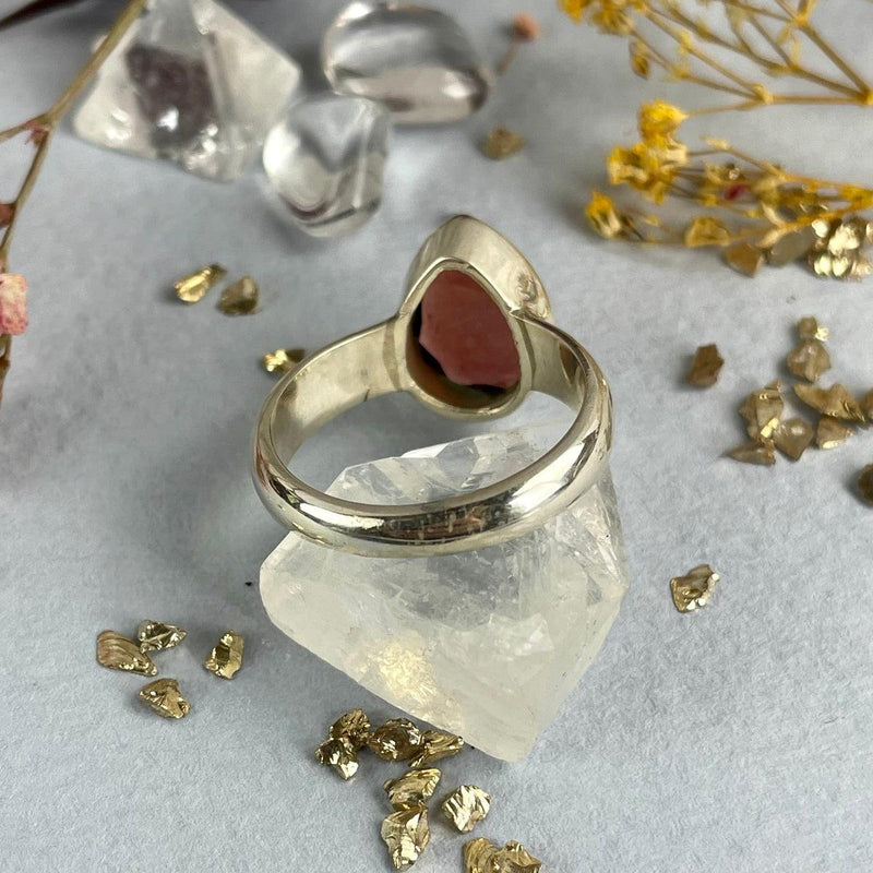 Red Gemstone Silver Ring