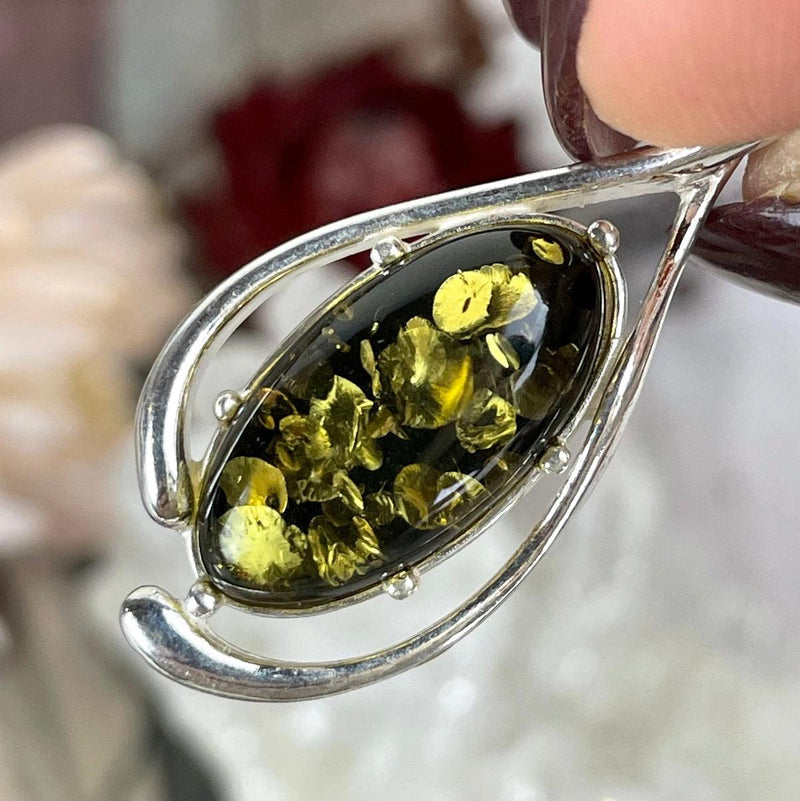 Green Amber Pendant