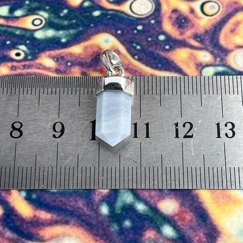 Blue Crystal Point Pendant