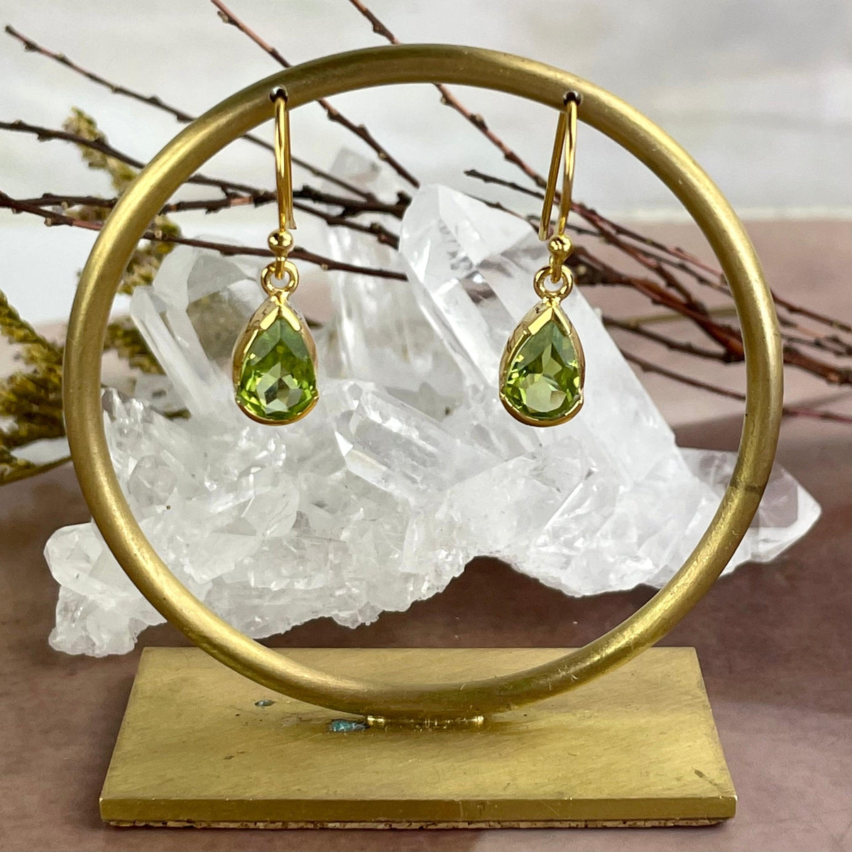 Peridot Teardrop Earrings