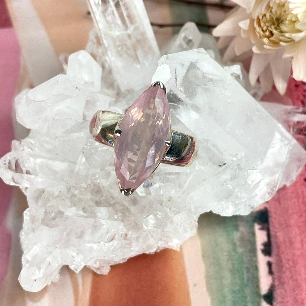 Pink Gemstone Silver Ring