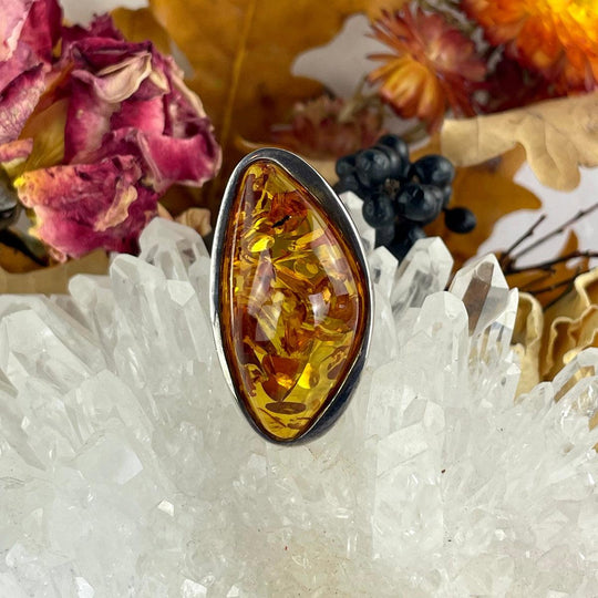 Baltic Amber Large Freeform Ring