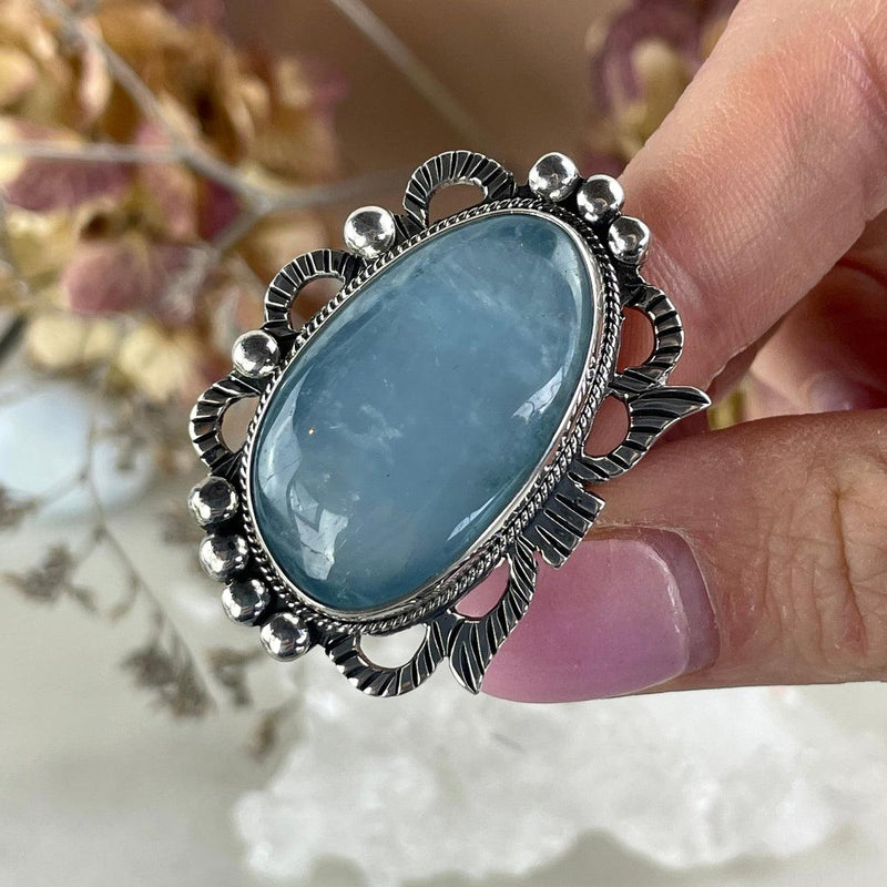 Aquamarine Freeform Ring