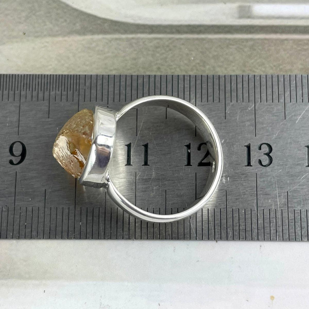 Raw Citrine Sterling Silver Ring