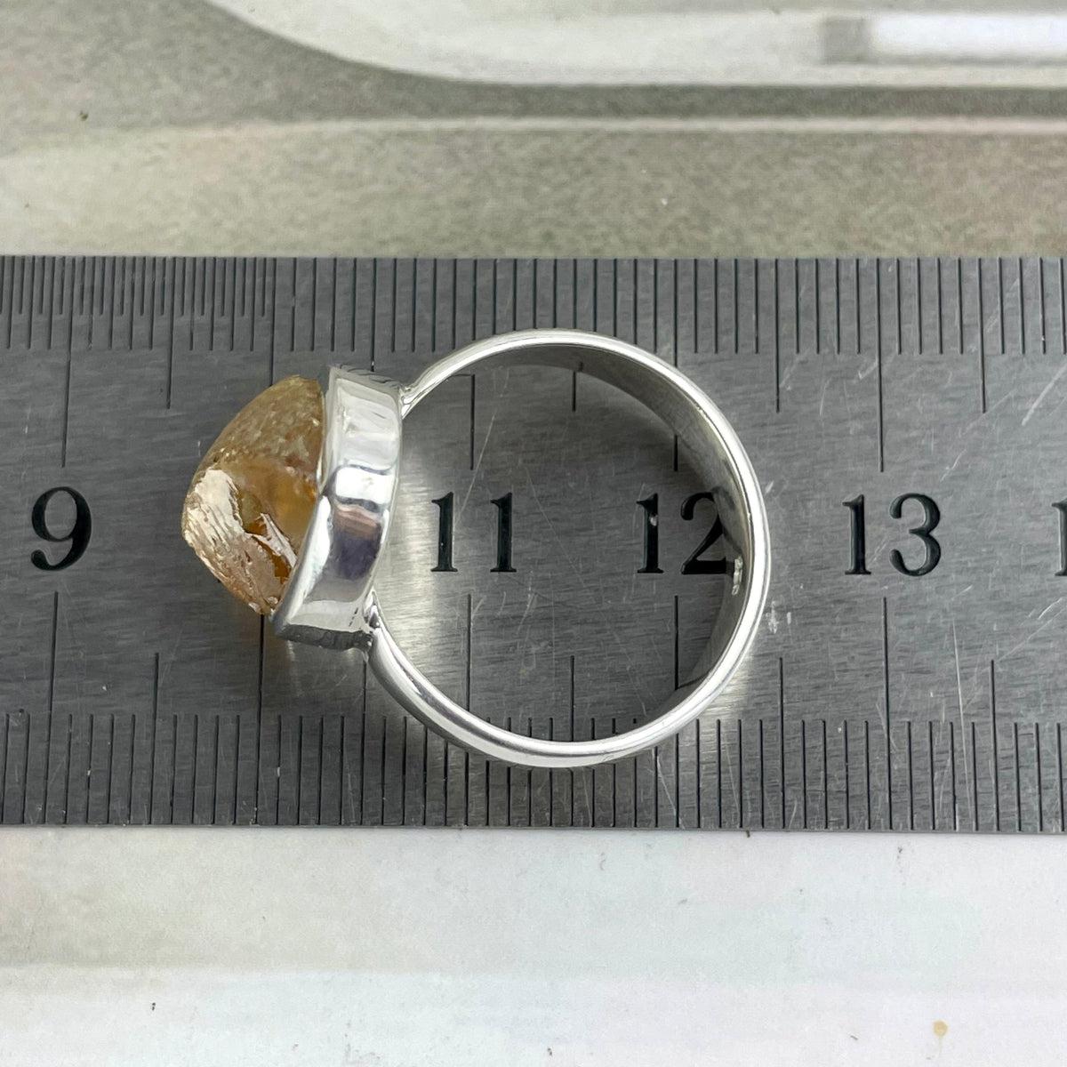 Raw Citrine Sterling Silver Ring