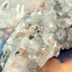 Rainbow Moonstone Silver Stud Earrings