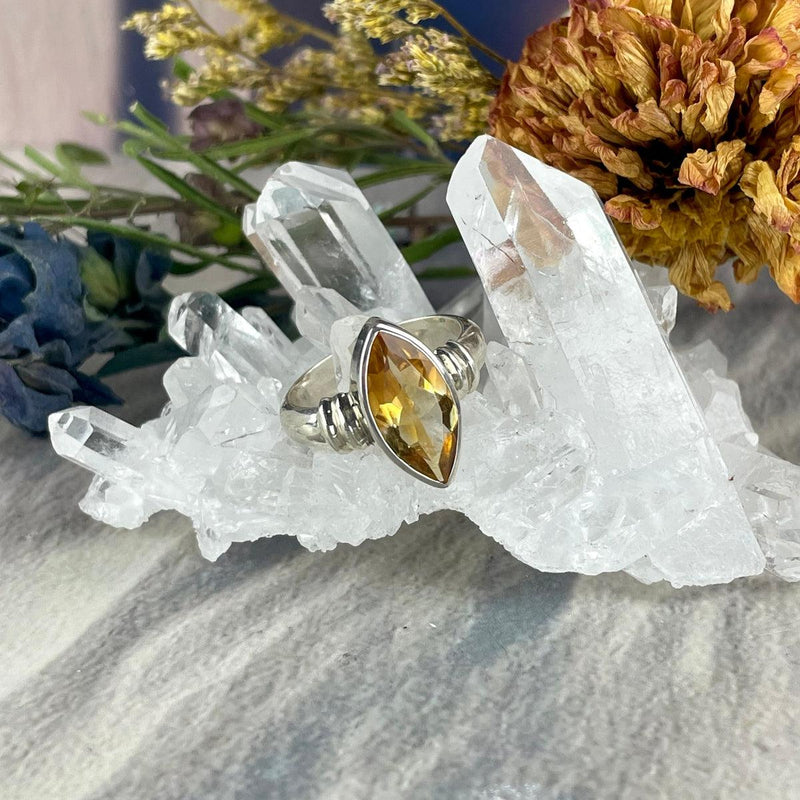 Citrine Marquise Cut Ring