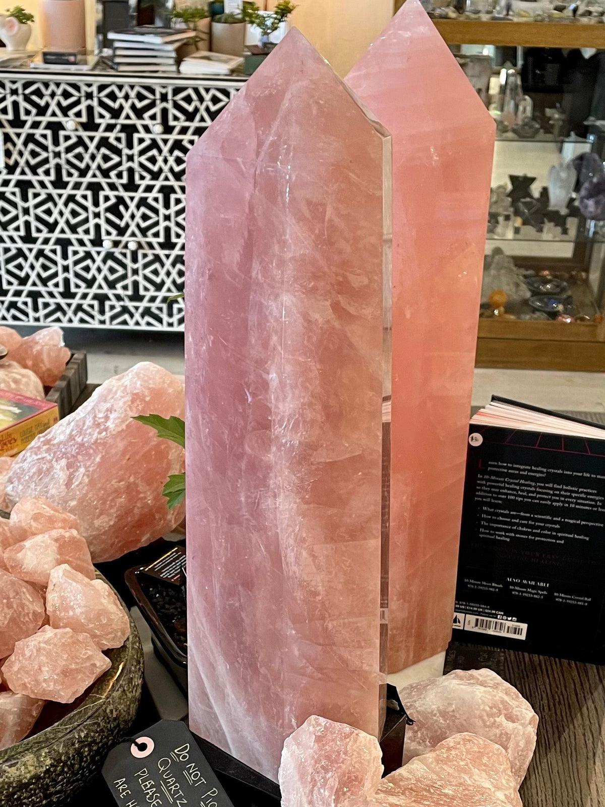 Rose Quartz Crystal Tower