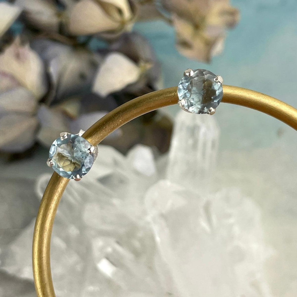 Aquamarine Stud Earrings