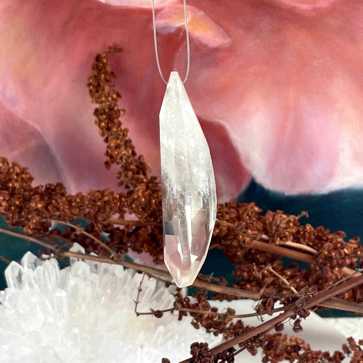 Natural Quartz Crystal Suncatcher