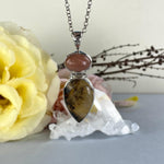 Pink And Yellow Crystal Pendant