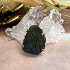 Large Raw Moldavite Pendant