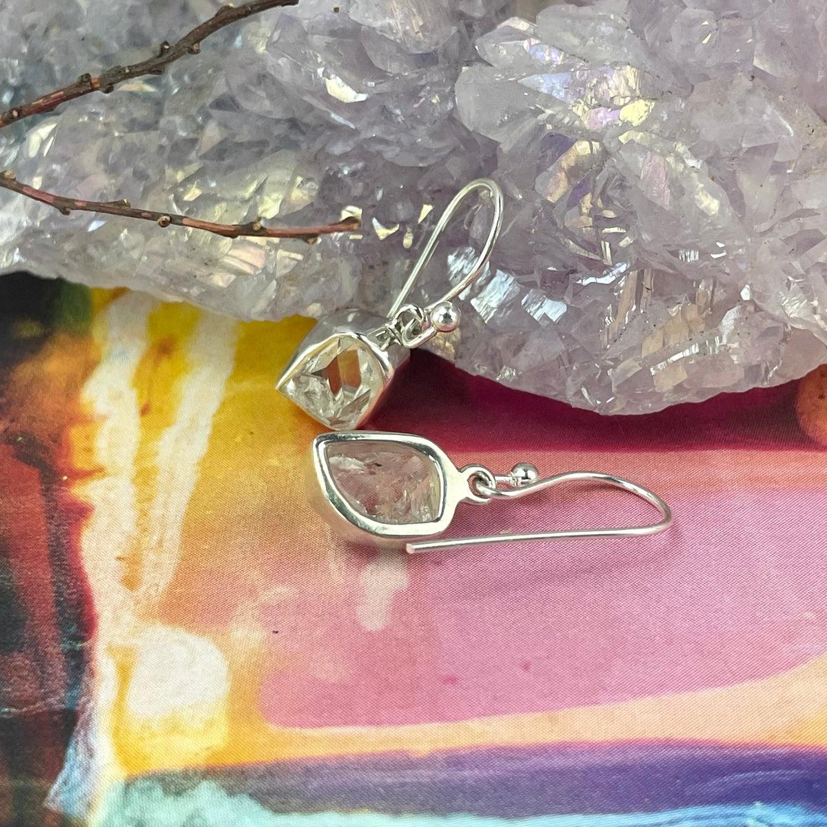 Herkimer Diamond Rough Earrings